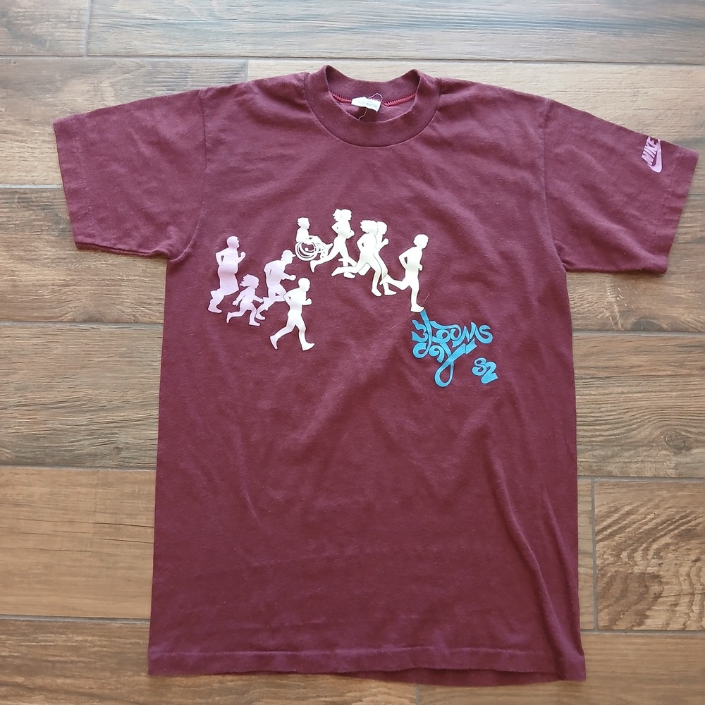 Vintage Bloomsday Shirt‎ Mens Medium 1982 Single Stitch Nike Sponsor Sport-T 80s